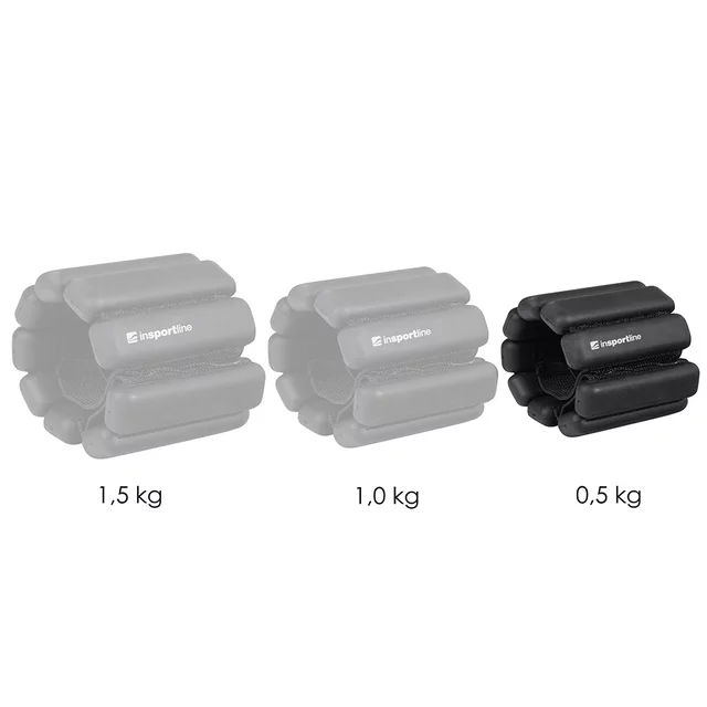 Fitness závaží na kotník a zápěstí inSPORTline Brace 2x0,5 kg