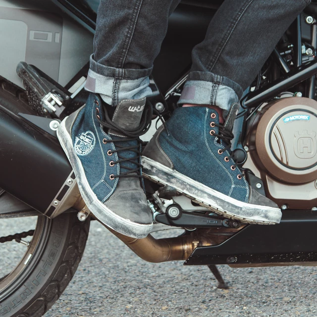 Moto boty W-TEC Denimo - 2.jakost - černá