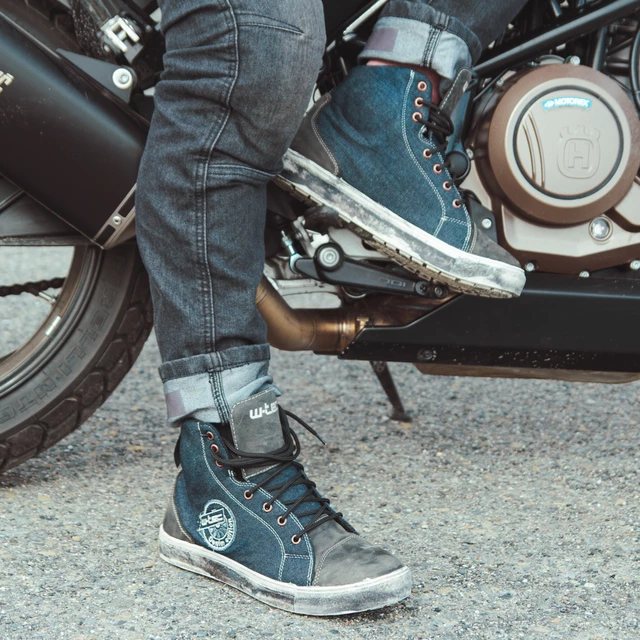 Moto boty W-TEC Denimo - 2.jakost - černá