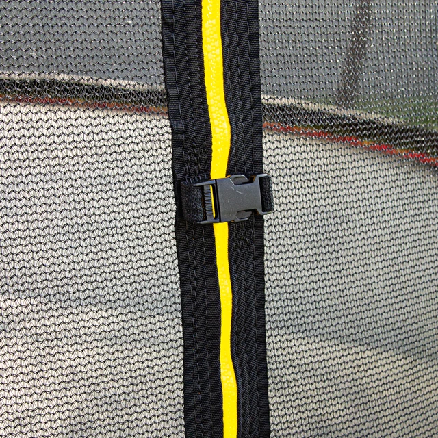 Ochranná síť bez tyčí pro trampolínu inSPORTline Flea PRO 430 cm - rozbaleno