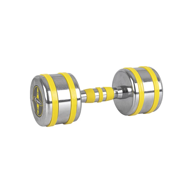 Chromové činky inSPORTline Yellsteel 6-14 kg