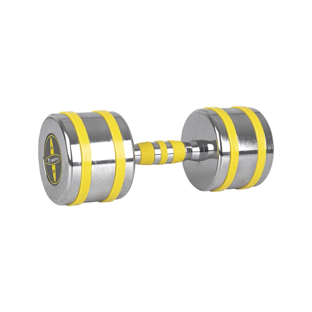 Chromové činky inSPORTline Yellsteel 6-14 kg