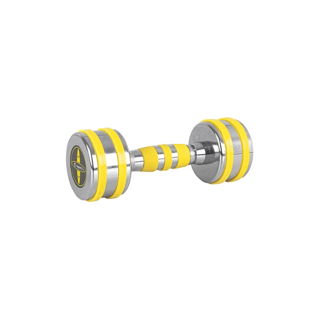 Chromové činky inSPORTline Yellsteel 6-14 kg