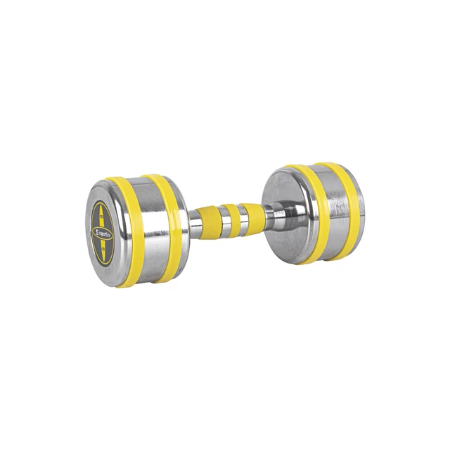Chromové činky inSPORTline Yellsteel 6-14 kg