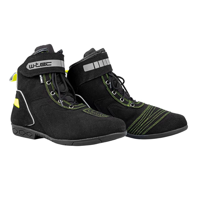 Moto boty W-TEC Sixtreet - černo-zelená - černo-zelená