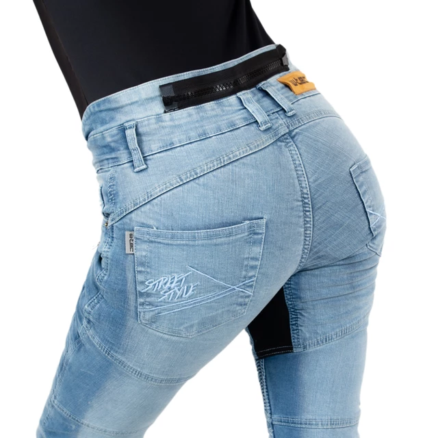 Dámské moto jeansy W-TEC Grandea EVO - 2.jakost - modrá