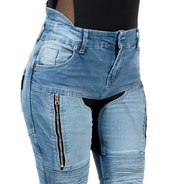 Dámské moto jeansy W-TEC Grandea EVO - 2.jakost - modrá