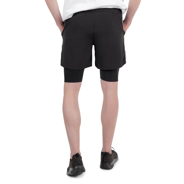 Pánské kraťasy 2v1 inSPORTline Closefit Short - černá