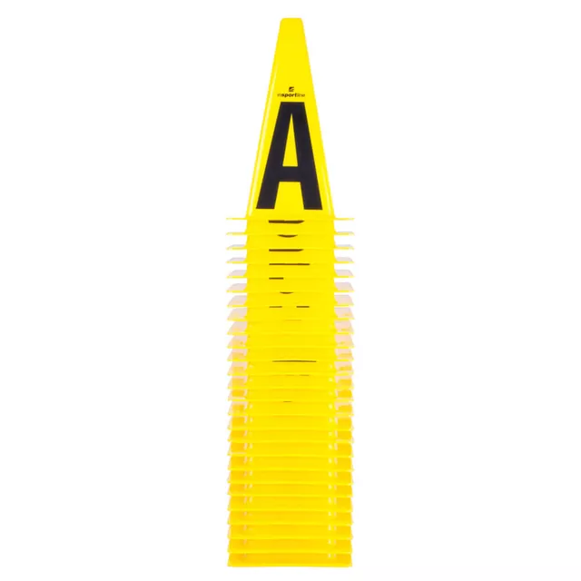 Plastové kužely inSPORTline Alphabet 23 cm