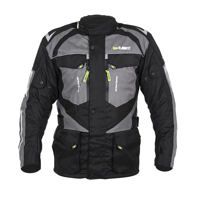 Pánská moto bunda W-TEC Burdys Evo - 2.jakost - černo-šedá