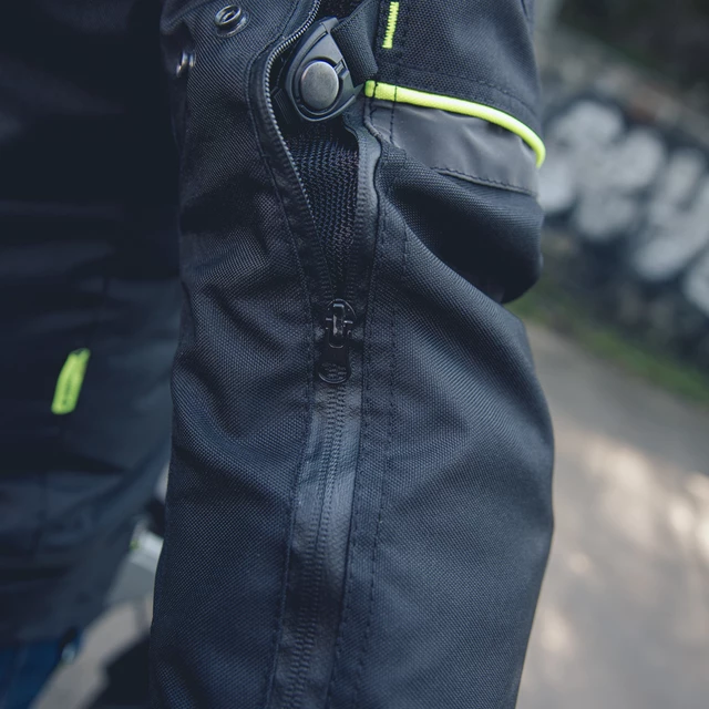 Pánská moto bunda W-TEC Progair - černá-fluo
