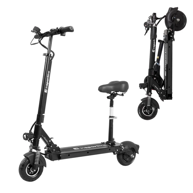 Elektrická koloběžka inSPORTline Skootie Pro 8" se sedlem - 2.jakost - černá - černá