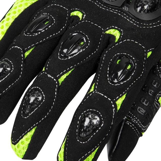 Moto rukavice W-TEC Upgear - černá-fluo