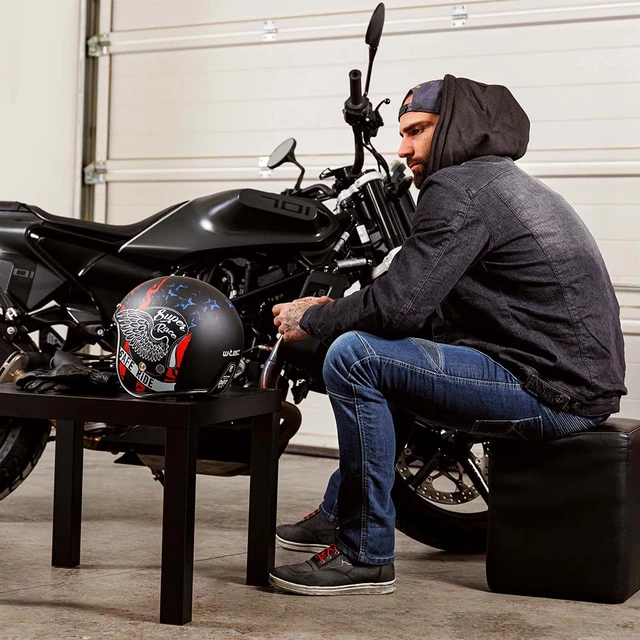 Pánské moto džíny W-TEC Oliver - modrá