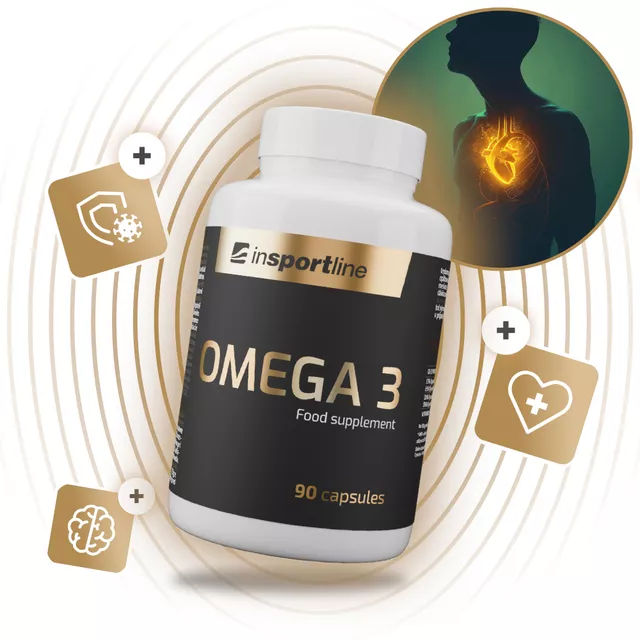Doplněk stravy inSPORTline Omega 3, 90 kapslí