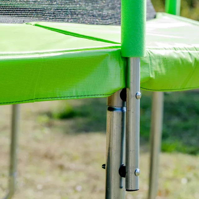 Trampolína s ochrannou sítí a schůdky inSPORTline Irbiso 427 cm