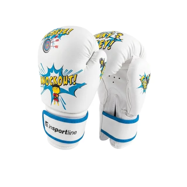 Dětské boxerské rukavice inSPORTline Jabbino - bílá - bílá