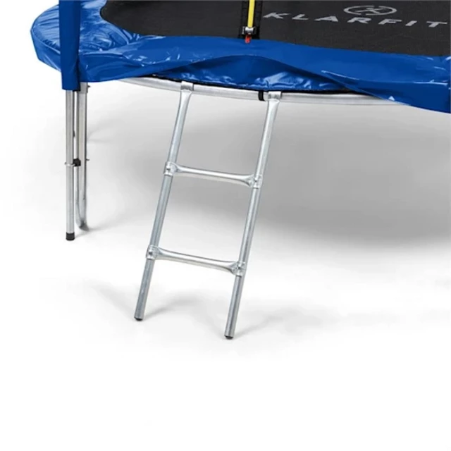Trampolína s ochrannou sítí a schůdky KLARFIT Jumpstarter 250 cm modrá