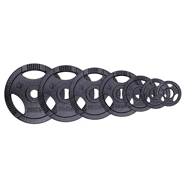 Litinové olympijské kotouče inSPORTline Hamerton Black 50 mm 1,25-25 kg