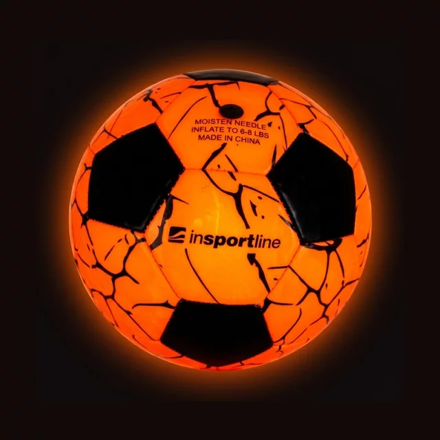 Svítící fotbalový míč inSPORTline Lumikick s LED světlem, vel. 5