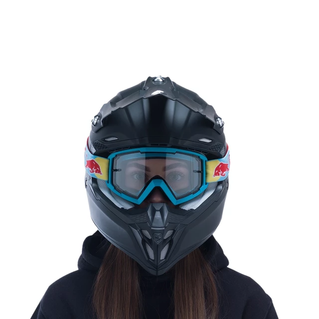 Motokrosové brýle RedBull Spect Whip, neon modré, plexi čiré