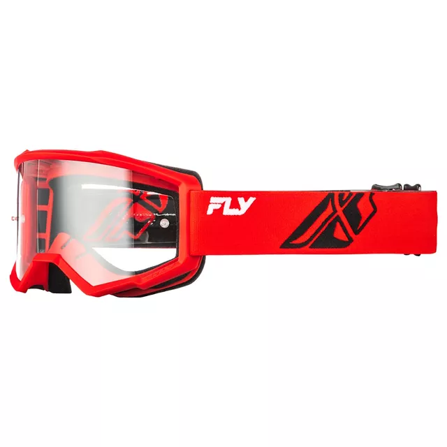 Dětské motokrosové brýle Fly Racing Focus Youth - černá/oranžová, čiré plexi - červená/černá, čiré plexi
