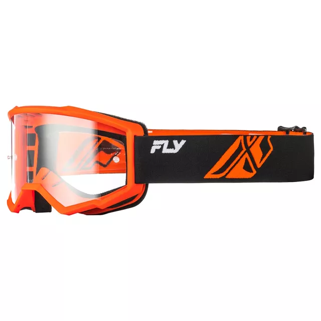 Dětské motokrosové brýle Fly Racing Focus Youth - černá/oranžová, čiré plexi - černá/oranžová, čiré plexi
