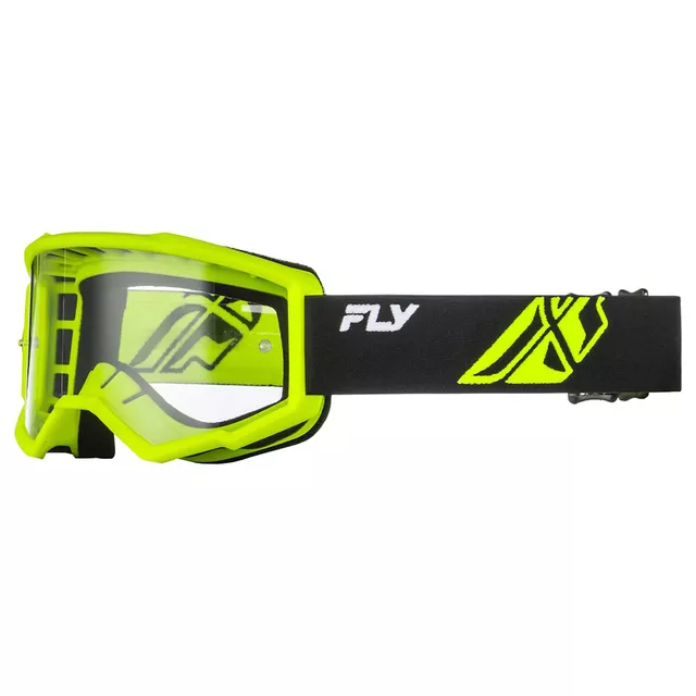 Dětské motokrosové brýle Fly Racing Focus Youth - černá/oranžová, čiré plexi - černá/hi-vis, čiré plexi