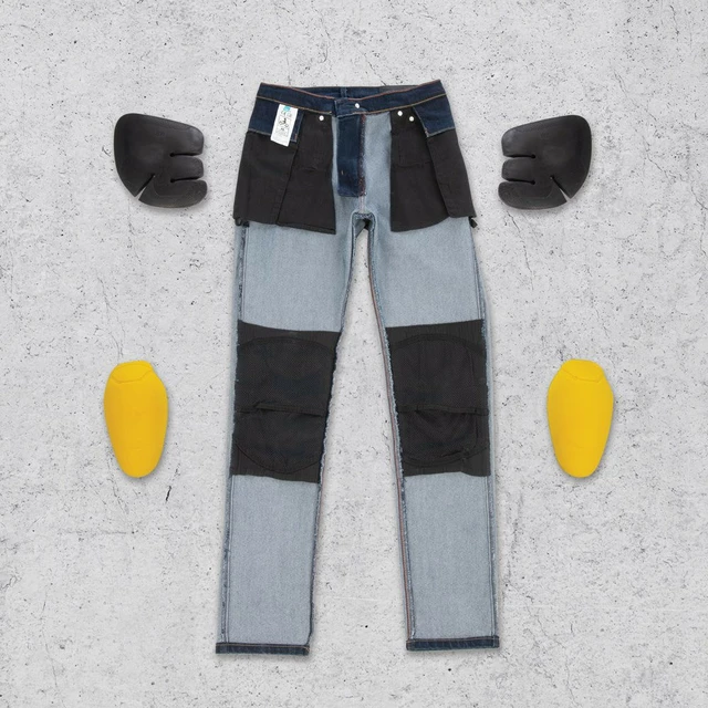 Pánské moto kalhoty Oxford Original Approved Jeans CE volný střih černá