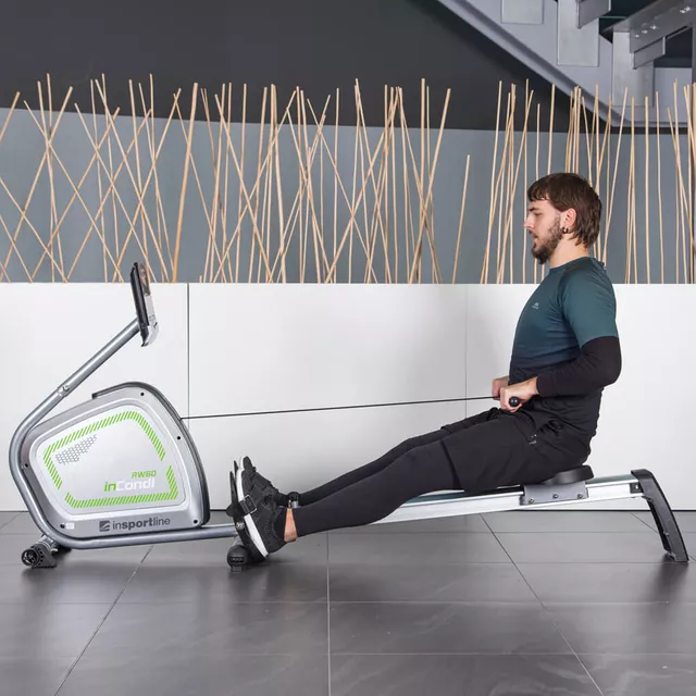 Veslovací trenažer inSPORTline RW60 - černá
