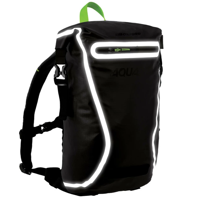 Vodotěsný batoh Oxford Aqua EVO Backpack 12l Black-Green - černá/žlutá fluo