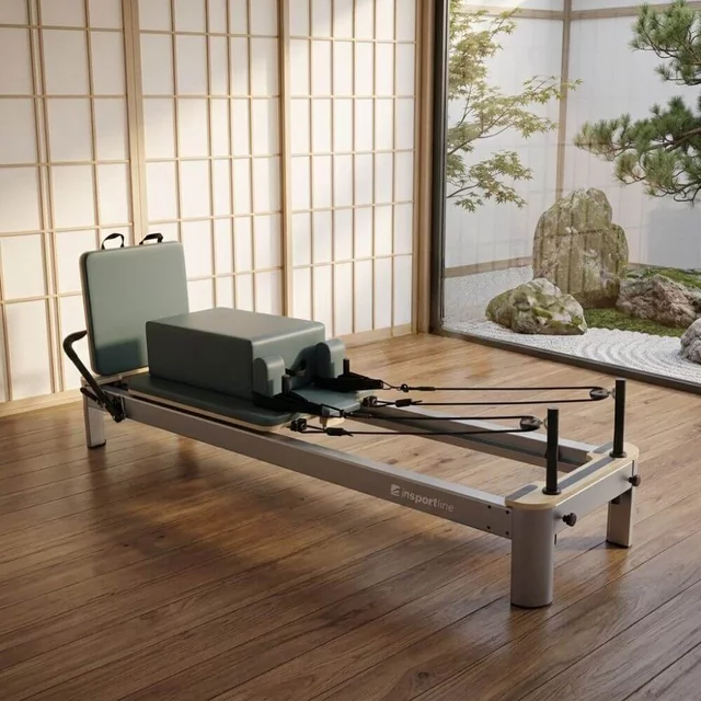 Pilates reformer inSPORTline Oquiler - zeleno-modrá