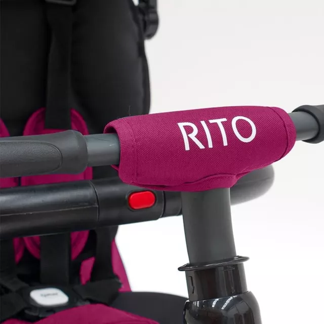 Dětská tříkolka s vodící tyčí QPlay Rito+ - Grey