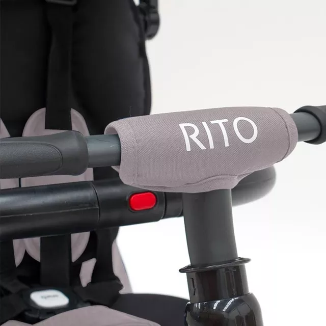 Dětská tříkolka s vodící tyčí QPlay Rito+ - Grey