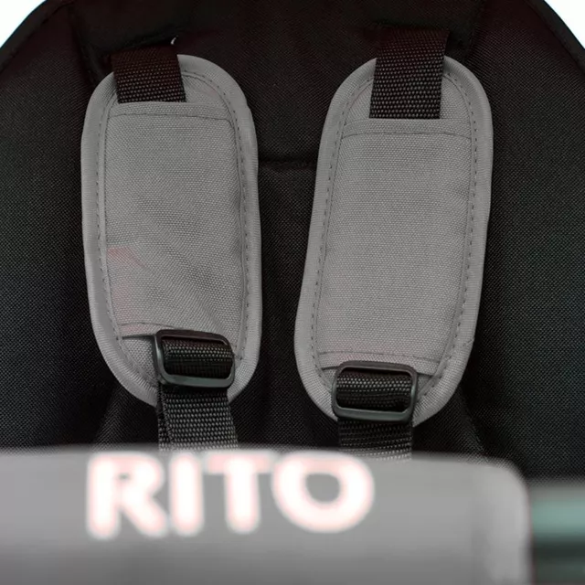Dětská tříkolka s vodící tyčí QPlay Rito+ - Grey