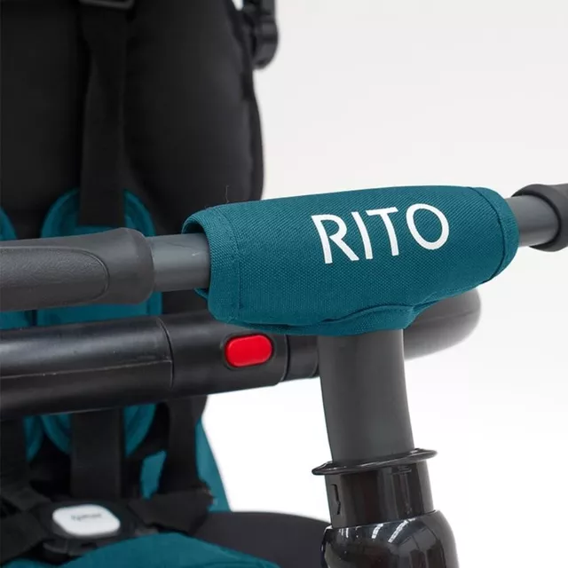 Dětská tříkolka s vodící tyčí QPlay Rito+ - Grey