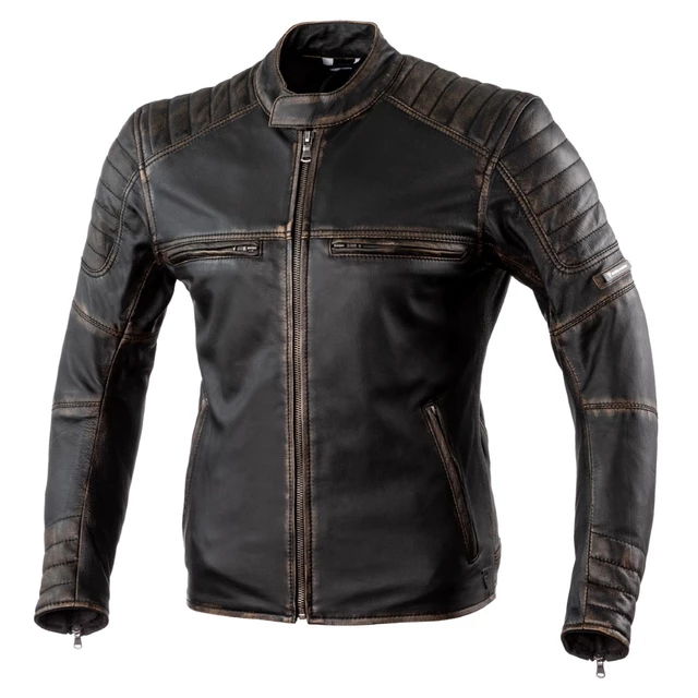 Kožená moto bunda Rebelhorn Hunter Pro CE - Black