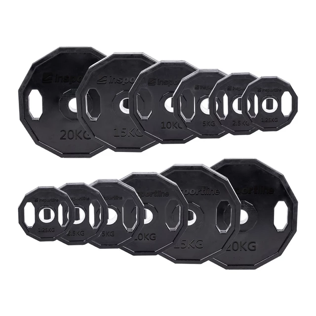 Pogumované olympijské kotouče inSPORTline Ruberton 50 mm 1,25-25 kg
