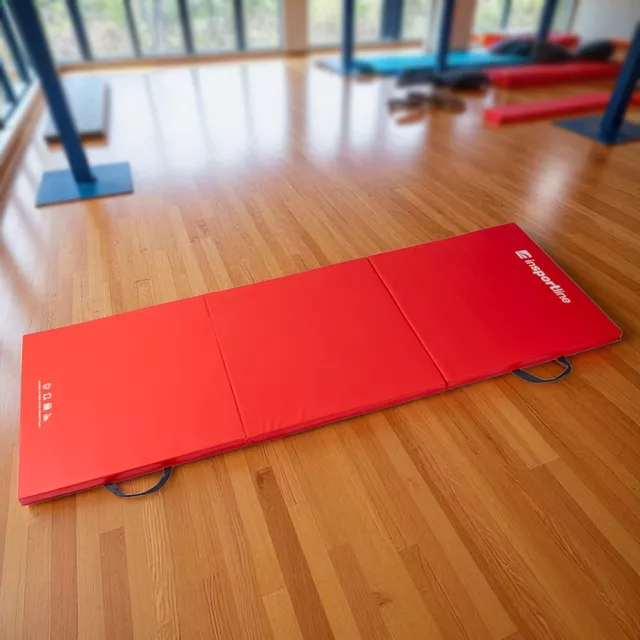 Skládací gymnastická žíněnka inSPORTline Trifold 180x60x5 cm - černá