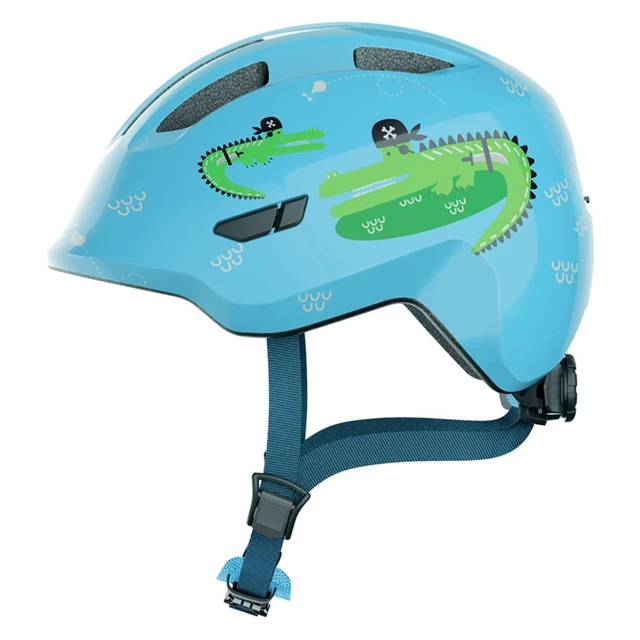 Dětská cyklo přilba Abus Smiley 3.0 - Purple Star - Blue Croco