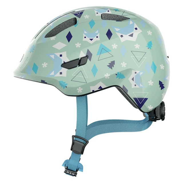 Dětská cyklo přilba Abus Smiley 3.0 - Purple Star - Green Nordic