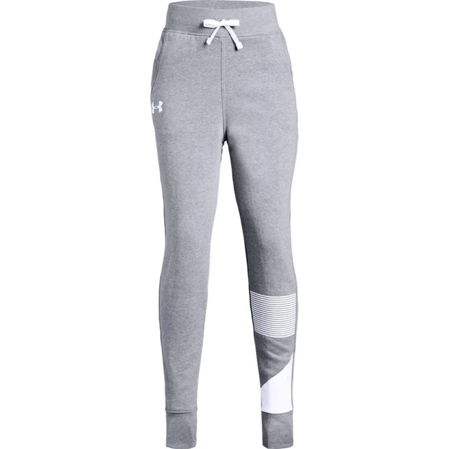 Dívčí tepláky Under Armour Rival Jogger - Techno Teal/Fluo Fuchsia