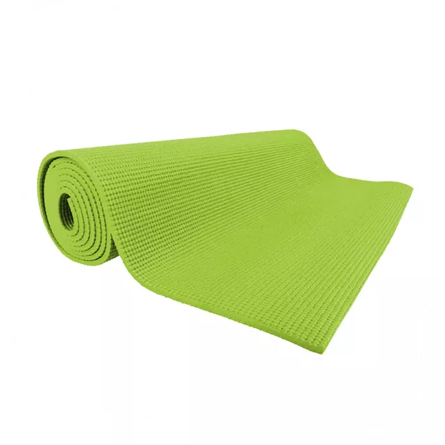 Karimatka inSPORTline Yoga 173x60x0,5 cm - fialová - reflexní zelená