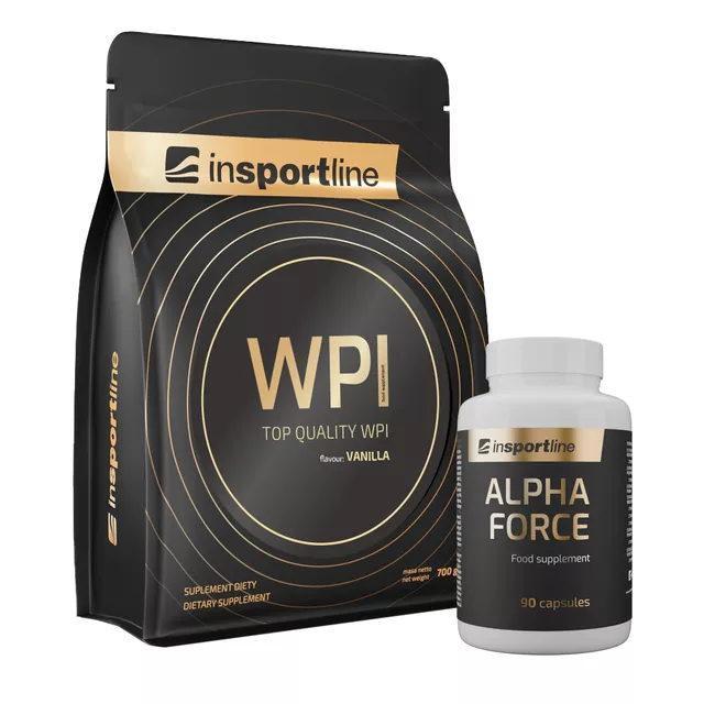 SADA: Protein inSPORTline WPI 700g + Stimulant inSPORTline AlphaForce, 90 kapslí - cookies