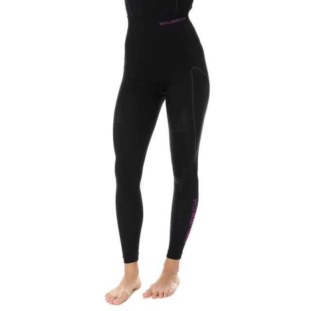 Dámské termo kalhoty Brubeck Thermo - Lavender - Black/Pink