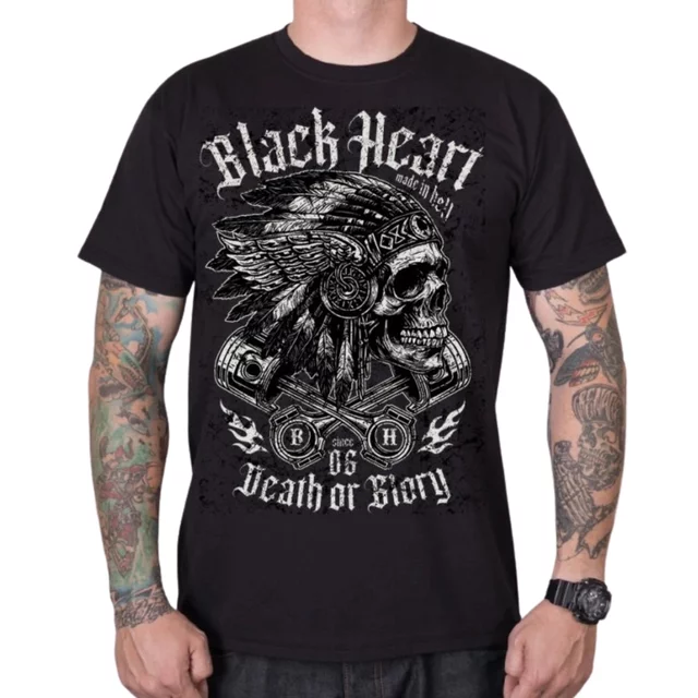 Triko BLACK HEART Huron - černá - černá