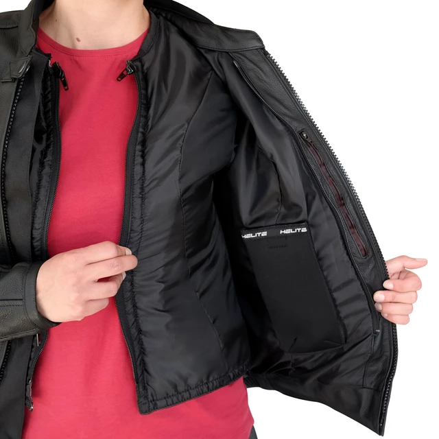 Dámská airbagová bunda Helite Xena, mechanická s trhačkou - černá
