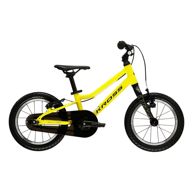 Ultra lehké dětské kolo Kross Liftie 14" Gen 009 • 95-110 cm • 5,76 kg - žlutá/černá/mat