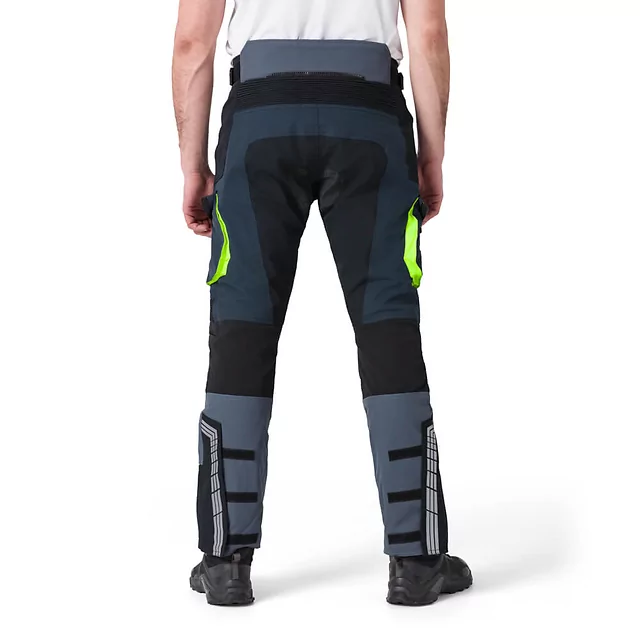 Moto kalhoty W-TEC Modock - černo-modro-fluo žlutá