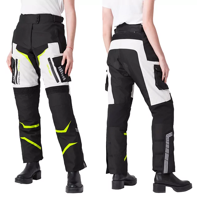 Dámské moto kalhoty W-TEC Warao Lady - černá-fluo